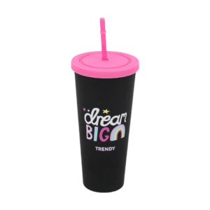 Vaso de Plástico c/Sorbete 18520 Trendy 650ml
