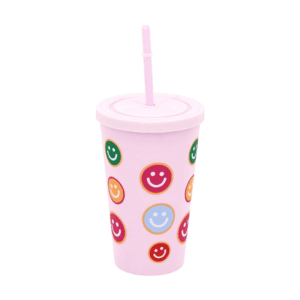 Vaso de Plástico c/Sorbete 18523 Trendy 450ml