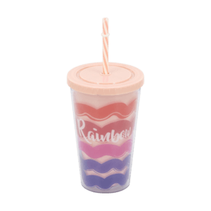 Vaso de Plástico c/Sorbete 19024 Trendy 450ml