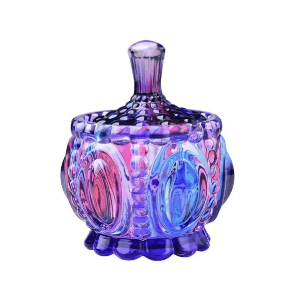 Caramelera de Vidrio Tornasolado c/Diseño Calabaza 300ml
