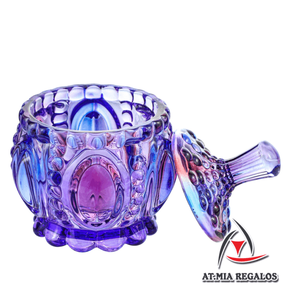 Caramelera de Vidrio Tornasolado c/Diseño Calabaza 300ml - Imagen 2