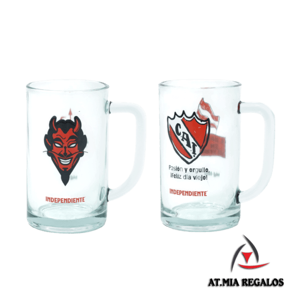 Set x2 Vasos de Vidrio Chop Independiente Día del Padre BigLife 500ml - Imagen 2