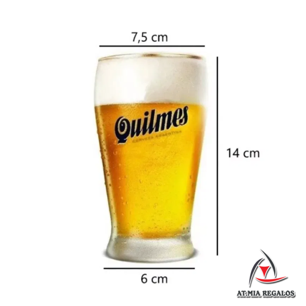 Vaso de Vidrio Chop Quilmes Clásica 500ml - Imagen 2