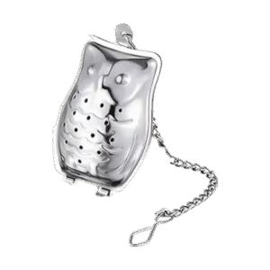 Infusor Para Té Colador Acero Inoxidable Plateado C/Figura Lechuza