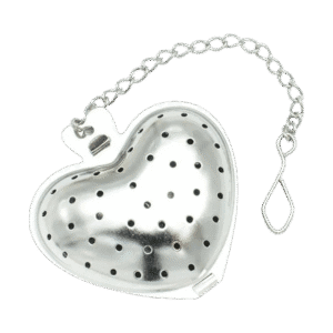 Infusor Para Té Colador Acero Inoxidable Plateado C/Figura Corazón