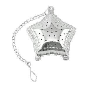 Infusor Para Té Colador Acero Inoxidable Plateado C/Figura Estrella