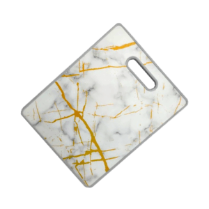 Tabla de Plástico Para Picar 38x30x1 Blanco Marmol