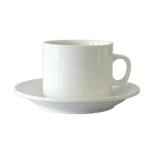 Taza de Cerámica C/Plato Café 220ml