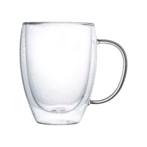 Taza de Doble Vidrio Café Fondo c/Asa 350ml