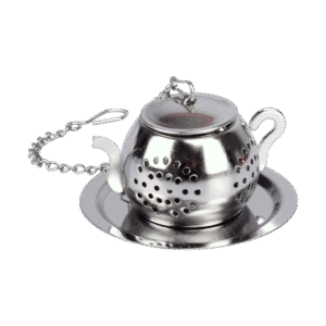 Infusor Para Té Colador Acero Inoxidable Plateado C/Figura Tetera