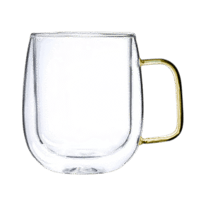 Taza de Doble Vidrio Café Fondo c/Asa Colores Surtidos 250ml
