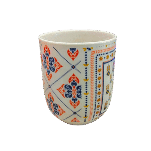 Cuenco de Porcelana 150ml Diseño Flor Puntos Cardenales