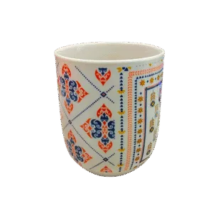 Cuenco de Porcelana 150ml Diseño Flor Puntos Cardenales