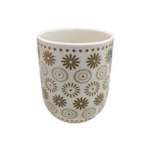 Cuenco de Porcelana 150ml Diseño Flores Doradas