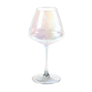 Set x6 Copas de Vidrio Para Vino Grande Diseño Tornasolado 700ml
