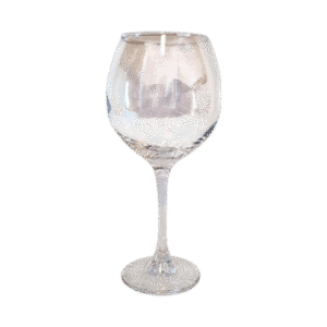 Set x6 Copas de Vidrio Para Vino Boca Ancha Diseño Tornasolado 600ml