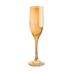 Set x6 Copas de Vidrio Para Champagne Diseño Dorado 200ml
