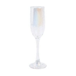 Set x6 Copas de Vidrio Para Champagne Diseño Tornasolado 200ml