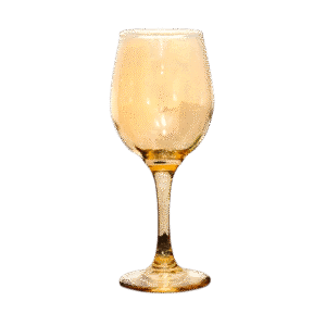 Set x6 Copas de Vidrio Para Vino Diseño Dorado 400ml