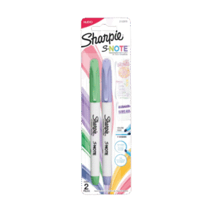 Marcadores Resaltador Sharpie S-note Pastel Colores Verde y Violeta x2