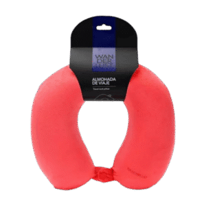 Almohada de Viaje Rojo Liso 36909 Wanderlust