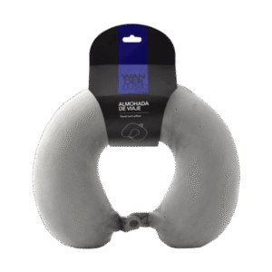 Almohada de Viaje Gris Liso 38204 Wanderlust