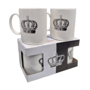 Set x2 Tazas de Cerámica Corona 350ml