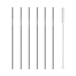 Set x6 Sorbetes de Acero Inoxidable Plateado + Limpiador