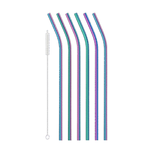 Set x6 Sorbetes de Acero Inoxidable Arcoiris + Limpiador