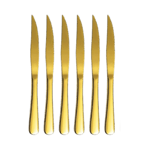 Set de Cuchillos Dorados x6