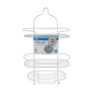 Organizador para Baño Colgante Blanco Acero Tres Repisa 30x55 cm