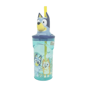 Vaso de Plástico Wabro c/Tapa Y Sorbete 1021 Bluey 360ml