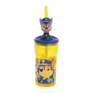 Vaso de Plástico Wabro c/Tapa Y Sorbete 1595 Paw Patrol 360ml