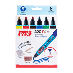 Marcadores de Colores Trabi 420 Plus Clásicos x6