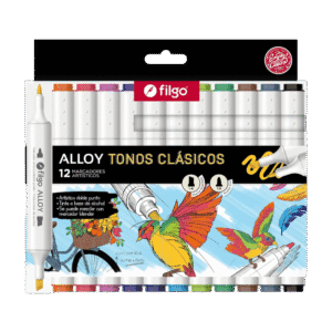Marcadores de Colores Filgo Punta Doble Alloy Class x12
