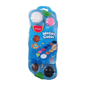 Acuarelas de Colores Estuche Plástica +Pincel Keyroad x12