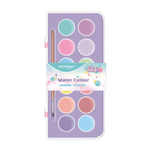 Acuarelas de Colores Pastel +Pincel Keyroad x12