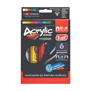 Marcadores de Colores Trabi Acrylic Pop x6