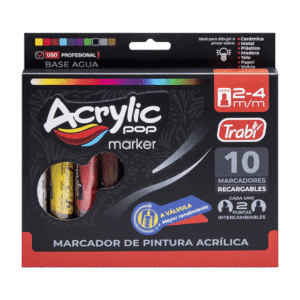 Marcadores de Colores Trabi Acrylic Pop x10